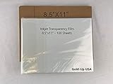 GoldUpUSAInc-8.5 x 11 Inch Waterproof Inkjet Transparency Film for Silk Screen Printing - 1 Pack (100 Sheets)