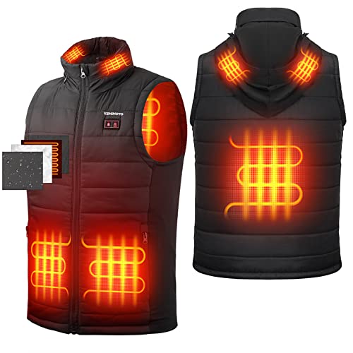 kemimoto Men's Heated Vest with Battery, Warm Heated Hunting Vest