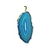 1 Teal Agate Slice Pendant Gold Plated Rock Paradise Exclusive Certificate of Authenticity