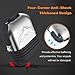 Lauzq Metal Airpods Case,Hard Case Cover Full Protective Skin Cover Shockproof Compatible Airpods 1&2 Charging Case(Not for Wireless Charging),Dual-Layer Silicone & Anti-Lost Keychain
