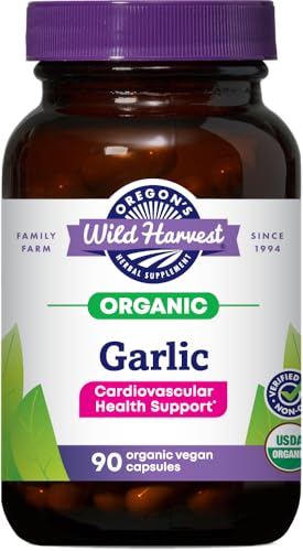 Oregon's Wild Harvest, Certified Organic Garlic Capsules, Non-GMO, 1575 MGS, 90 Count