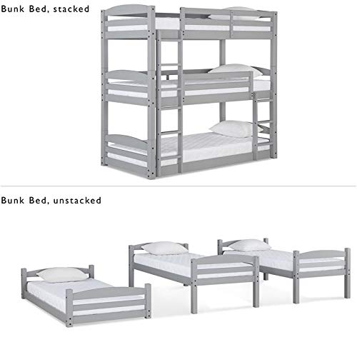 Dorel Living Maverick Wooden Triple Bunk Bed In Mocha at Charles