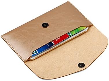 Leather Cellphone Case, Mobile phone Purse Bag Portable Phone Wallet Card Money Envelope Case for Iphone 8 plus iphone 7 plus iphone 6 plus(gold, 5.5in)