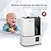 TaoTronics [Upgraded] TT-AH001 Cool Mist Humidifier, 4L/1.06 Gallon, LED Display, Ultrasonic Humidifiers for Home Bedroom, Quiet Operation, 360° Nozzle, Timer, Waterless Auto Shut-Off, US 110V (Grey)