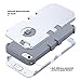 ULAK iPhone SE Case,iPhone 5S Case, Anti Slip Shock Resistance Protective Cover with Hybrid High Soft Silicone + Hard PC Case for Apple iPhone 5/5S/SE,Silver+Gray