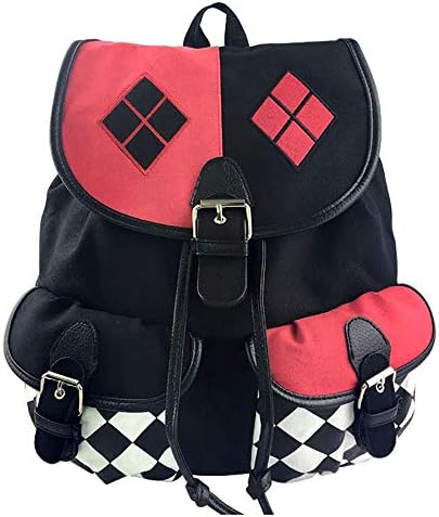 Suicide Squad Harley Quinn Canvas Dark Bag bundle backpack, Totoro Print Shoulder Canvas Backpack for Travel, Commute, Campus Use