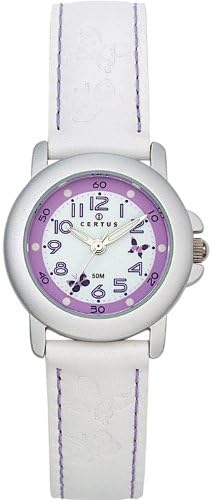 Certus Children's Watch 647375 – Analogue Quartz – White Dial – White Leather Bracelet