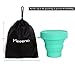 Collapsible Silicone Cup Foldable Sterilizing Cup for Menstrual Cup Moon Cup (Sky Blue)