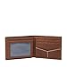 Fossil mens Turk Leather Rfid Blocking Bifold Flip Id wallets, Brown, One Size US