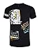 SCREENSHOTBRAND-S11907 Mens Hip-Hop Ultra Premium Tee Longline Street Graffiti Print T-Shirt-Black-3XLarge