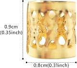 ALLY-MAGIC 50PCS Hair Beads Braids Jewelry Rings Metal Cuffs 25 Silver 25 Gold view 3