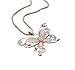 Fashion Women Rose Gold Opal Butterfly Charm Pendant Long Chain Necklace Jewelry by Thimmei