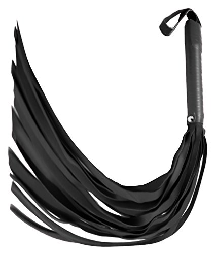 Sleeping Mask Plus Adjustable Fur Leather Handcuffs Whip Set (Black)