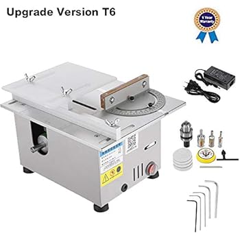 Upgrade Version Table Saw Mini Precision Table Saws DIY Wood Working Lathe Polisher Drilling Machine for DIY Handmade Wooden Model Crafts, Printed Circuit Board Cutting