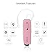 GLCON GJ-02 Stereo Wireless Earpiece Headset V4.1, with Dual Pairing, Noise Cancellation Microphone Mic Bluetooth Earbud for iPhone X 8 7 6 Plus,Samsung S8 S7 Huawei Mate 9 P10,Other Cell Phones, Pink