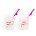 Bachelorette Party Straws + Confetti - 30 Straws - Naughty Bridal Party Supplies