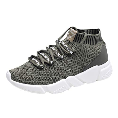 Mens Slip-on Running Shoes,Dacawin Male's Casual Mesh Breathable Lightweight Elastic Fabric Non-Slip Flat Sneakers