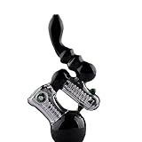 Gblog Handmade Black Glass 7 inches