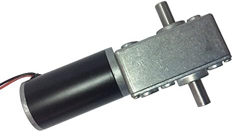BEMONOC Reversible Mirco Dc Worm Geared Motor 12V 55 RPM Double Shaft Output 8mm with Gear Box for Diy Parts