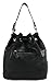 Scarleton Purses and Handbags, Drawstring Bucket Bag, Hobo Bags for Women, Crossbody Bag, Multi Pocket Shoulder Bag, H107801 - Black