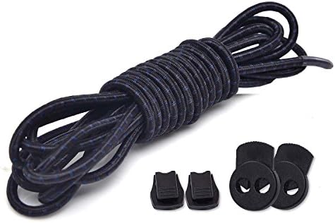 No Tie Shoelaces, UNIKOS Elastic Shoe Laces for Kids and Adults for Sneaker Marathon Running Working Shoe Hiking Boots (GRAY-WT)   Proof/Evidence: