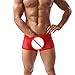 Tonsee® Sexy Men's See Through Briefs Shorts Underwear (M, Red)
