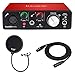 Focusrite Scarlett Solo (2nd Gen) USB Audio Interface with Pro Tools with Knox Pop Filter and XLR Cable Bundle