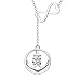 YFN 925 Sterling Silver Two-Tone Ship Anchor Rudder Pendant Necklace Jewelry for Women Girls (Red)