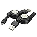 eTECH Collection 3 Pack of Retractable USB to MicroUSB Cable,USB Charge,Data Sync Cable,For Samsung Galaxy S3 S4 S5 Note2 Note3 Note 4, M8 and most Smart Phones that using Micro USB,From USA