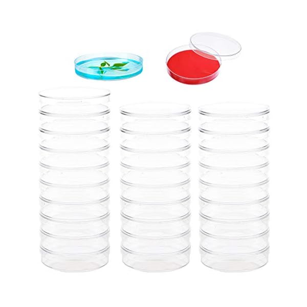 30 Pack Plastic Petri Dishes with Lid Mycoremediation Project