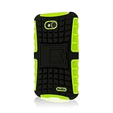LG Optimus L70 Phone Case, MPERO IMPACT SR Series Kickstand Case for LG Optimus L70 / Realm - Neon Green