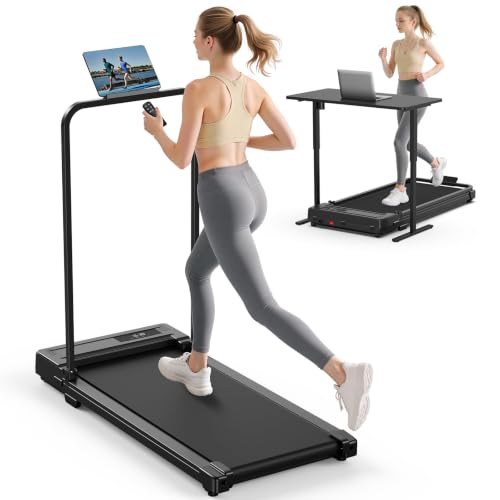 Laufband für Zuhause Walking Pad Klappbar - Home Schreibtisch Laufpad Faltbares Foldable Treadmill Leise Klappbares Laufbänder Mini Kleines Under Desk Office Ru