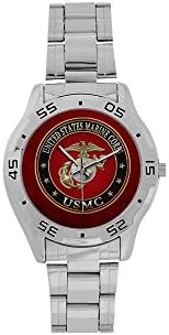 New Year Gifts/Thanksgiving Day USMC United States Marine Corps Men's Stainless Steel Analog Watch
