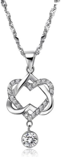 Magicpieces Women's Alloy New Style Truelove Knot Pendant Paltinum Plating AAA High Quality CZs Necklace