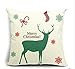 Tailbox Decorative Santa Claus Throw Pillow Covers Merry Christmas Series Cotton Linen Square Throw Pillow Case Xmas Decorations Cushion Cover for Home Office Sofa Couch 18