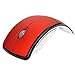 Foxnovo 2.4GHz Wireless Folding Foldable Arc Optical Mouse with USB Receiver for PC Laptop MacBook (Red)