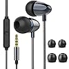Earphones-Headphones-with-Mic-and-Volume-Control-In-Ear-Headphones-Earphones-Powerful-Bass-Sound-Wired-Earphones-with-Microphone-for-Samsung-and-Most-Smartphones-which-Support-Headphones-35mm-Jack Earphones Noise Isolating In Ear Headphones with Mic