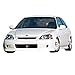 FREEMOTOR802 Compatible with 1996-1998 Honda Civic Front Grille, Black ABS Bumper Hood Grill Cover