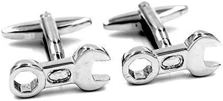 Tools Spanner Wrench Cufflinks Shirt Carpenter Joiner Workman Mechanic Diy Tool