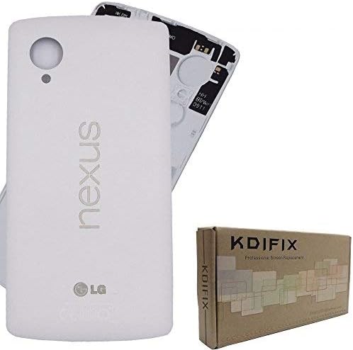 KDIFIX Back Cover Battery Door Housing Case Replacement- LG Google Nexus 5 D820 D821 (White)