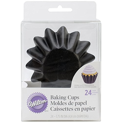 Wilton 415-0672 Wave Standard Baking Cups, Black