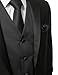 Brand Q Men's Tuxedo Vest, Tie & Pocket Square Set-Black-XL