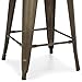 Best Choice Products 24in Metal Industrial Distressed Bar Counter Stools w/Wooden Seat Top, Set of 4, Copper