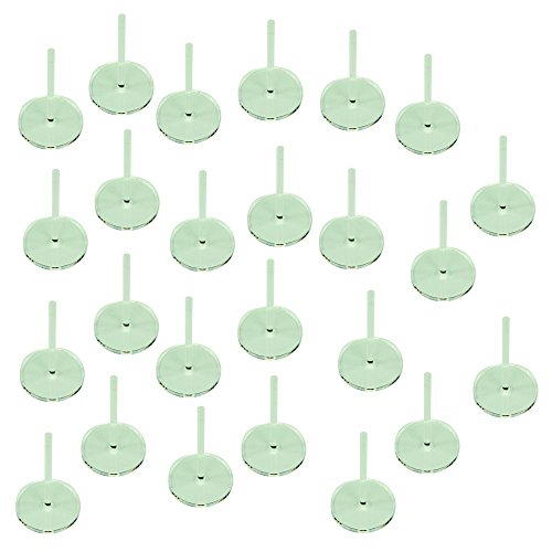 Acrylic Flight Stands, 30mm Circle, 3mm Clear, 2 inch Peg (25)