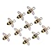 MagiDeal 10 Pieces Crystal Rhinestone Bees Flat backs Embellishments Buttons Flatback Appliques for Wedding Phone Craft Bag Shoes Hair Accessories Handmade Decorations - Yellow