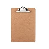 Office Impressions Hardboard Clipboard, 1-1/4 Inch Capacity, Holds 8-1/2 x 11, Brown (82090)