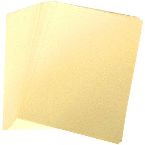 StellaWeds 100 x A4 Hammered Cream Card Stock - 260gsm