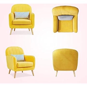 SCM Lazy Chair Solid Wood Sofa Single Fabric Sofa Tatami Bean Bag