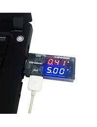 mihappy USB 2.0 corriente Voltaje Tester, visualización dual puerto de salida con carga Tiempo real, VC3, 9.00 volts