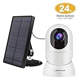 Lemnoi Wireless Rechargeable Battery Security Camera + Solar Panel, 1080p HD Outdoor/Indoor Solar Powered Camera | Night Vision| IP65 Weatherproof|2-Way Audio |PIR Motion Detection| Free Cloud Record